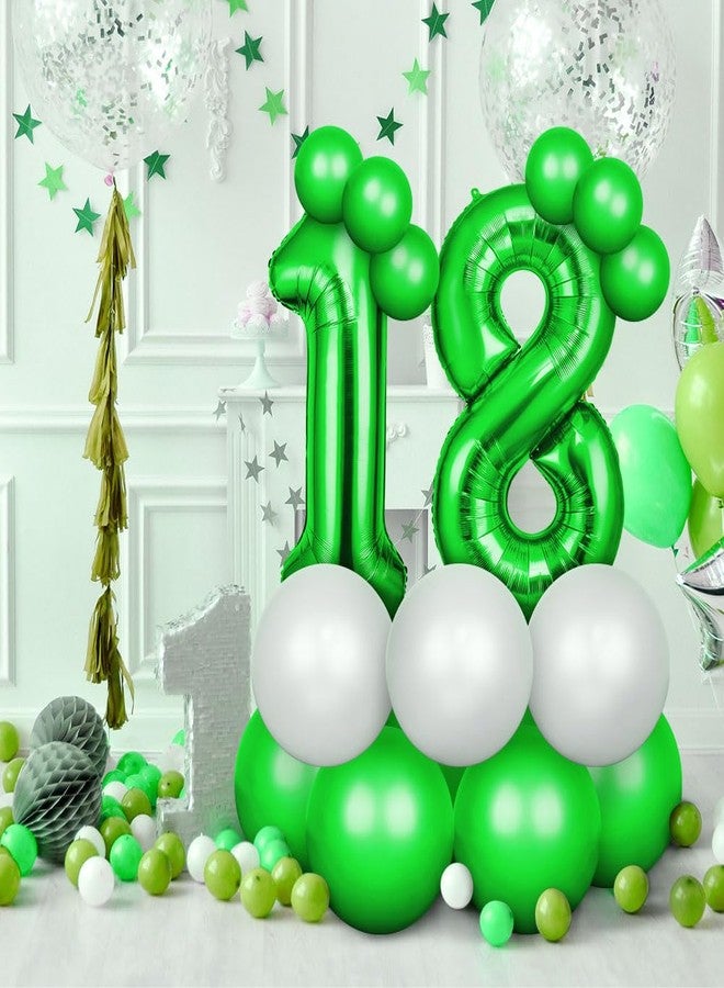 OFFCUP 40 Inch Green Number 10 Balloon for 10st Birthday Decoration, Birthday Balloons Large Foil Number 1 & 0 Balloons Self Inflating for Boys Girl Men Women Birthdays Anniversary Party Decorations - Image 5
