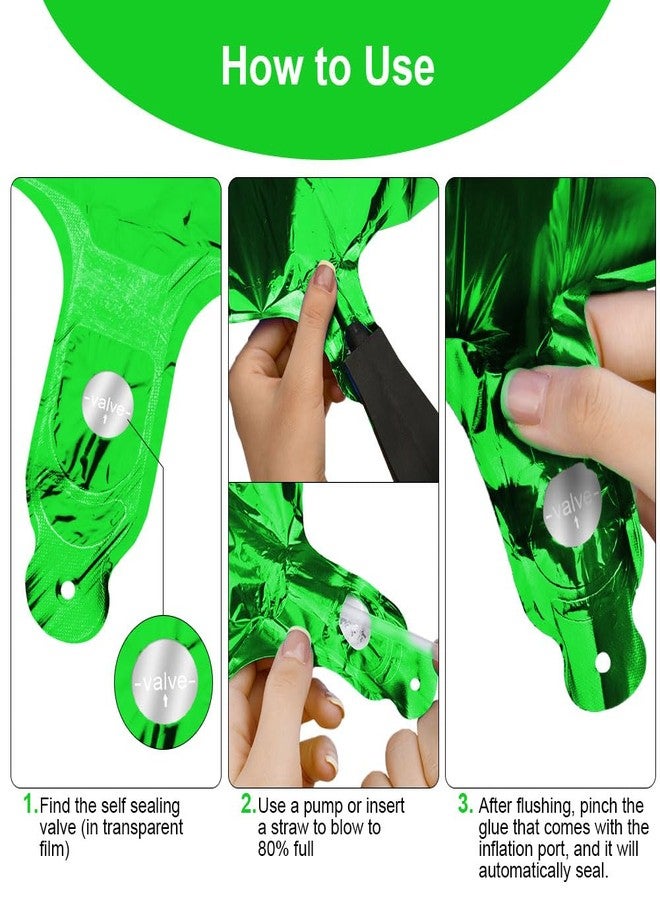 OFFCUP 40 Inch Green Number 10 Balloon for 10st Birthday Decoration, Birthday Balloons Large Foil Number 1 & 0 Balloons Self Inflating for Boys Girl Men Women Birthdays Anniversary Party Decorations - Image 4