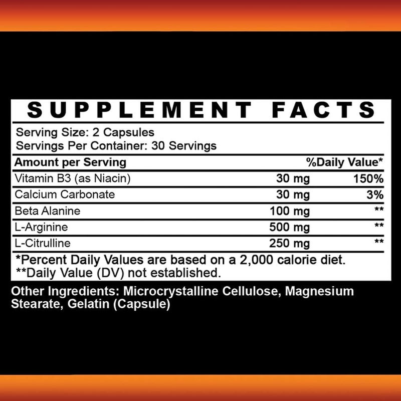 Angry Supplements كبسولات مونستر تيست من أنغري سابليمنتس لتعزيز أكسيد النيتريك - تعزيز NO القوي - تمارين قوية - استشفاء سريع - طاقة - 1 زجاجة 60 حبة - Image 2