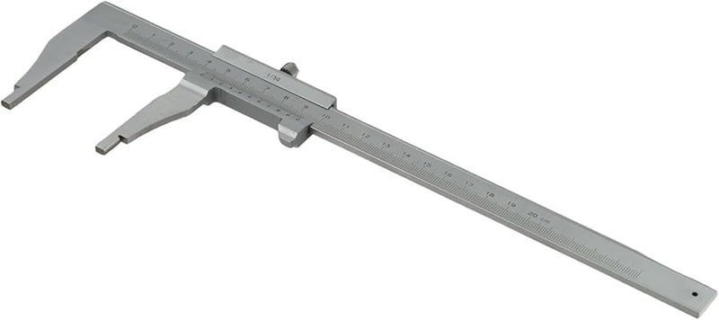 فرجار فيرنييه من الفولاذ عالي الكربون 200 مم أداة قياس بمقياس متري فضي - Image 1