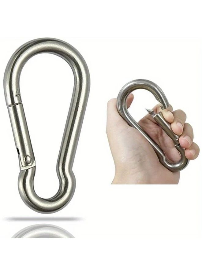 Heavy Duty 304 Stainless Steel Silvery Carabiner Clip For Outdoor Use - Image 2