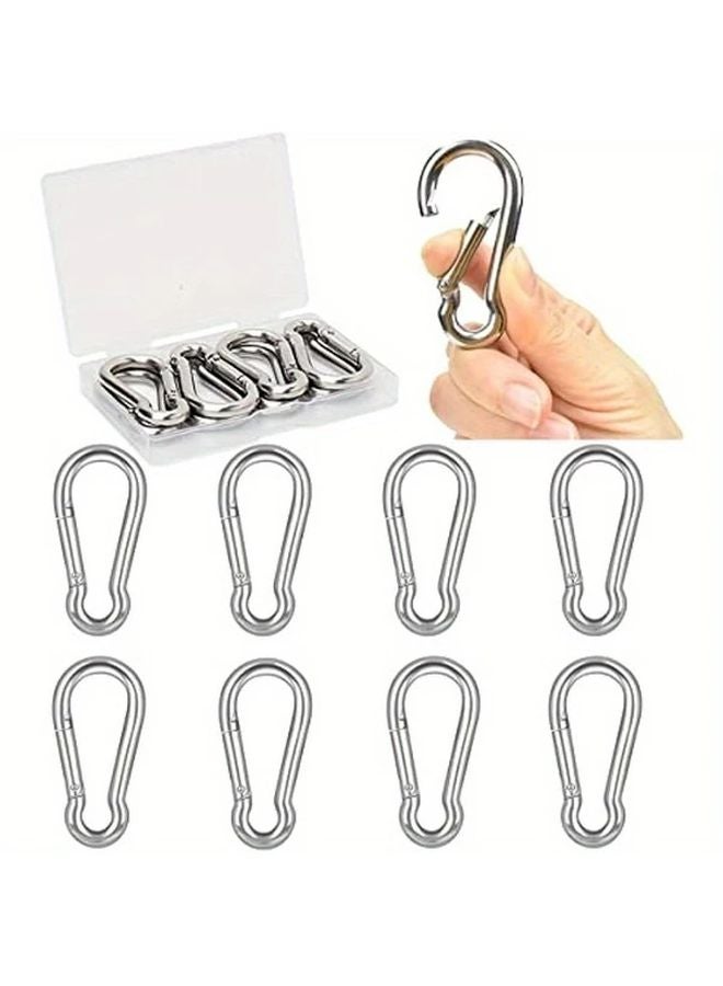 Heavy Duty 304 Stainless Steel Silvery Carabiner Clip For Outdoor Use - Image 4