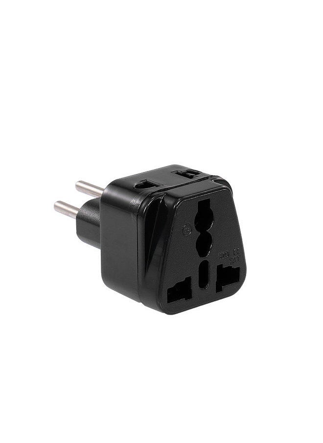 Generic - High Quality Swiss Embedded Conversion Plug 5-hole Adaptor Plug Swiss Plug to Universal Socket Travel Plug Adapter Black - Image 1