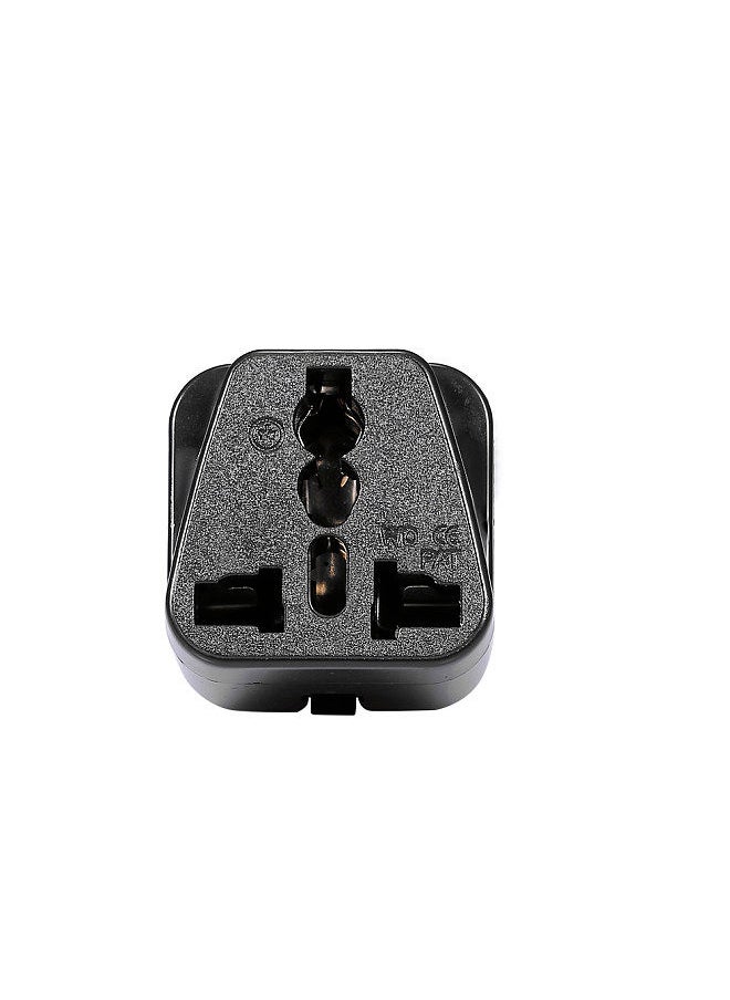 Generic - High Quality Swiss Embedded Conversion Plug 5-hole Adaptor Plug Swiss Plug to Universal Socket Travel Plug Adapter Black - Image 1