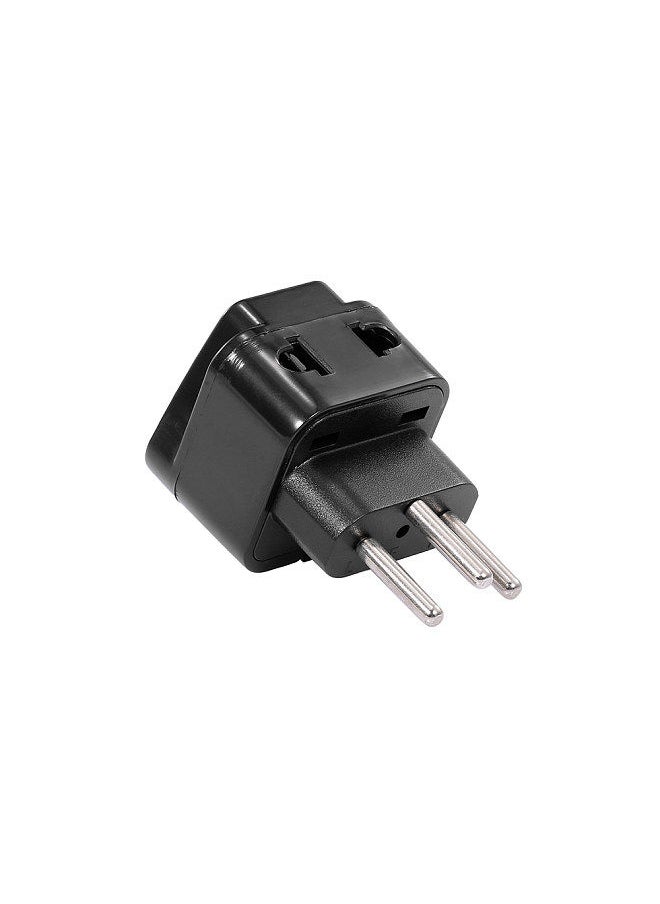 Generic - High Quality Swiss Embedded Conversion Plug 5-hole Adaptor Plug Swiss Plug to Universal Socket Travel Plug Adapter Black - Image 1