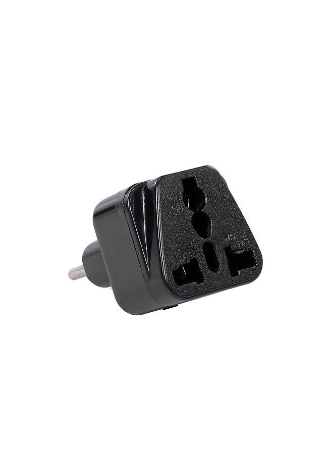 Generic - High Quality Swiss Embedded Conversion Plug 5-hole Adaptor Plug Swiss Plug to Universal Socket Travel Plug Adapter Black - Image 1