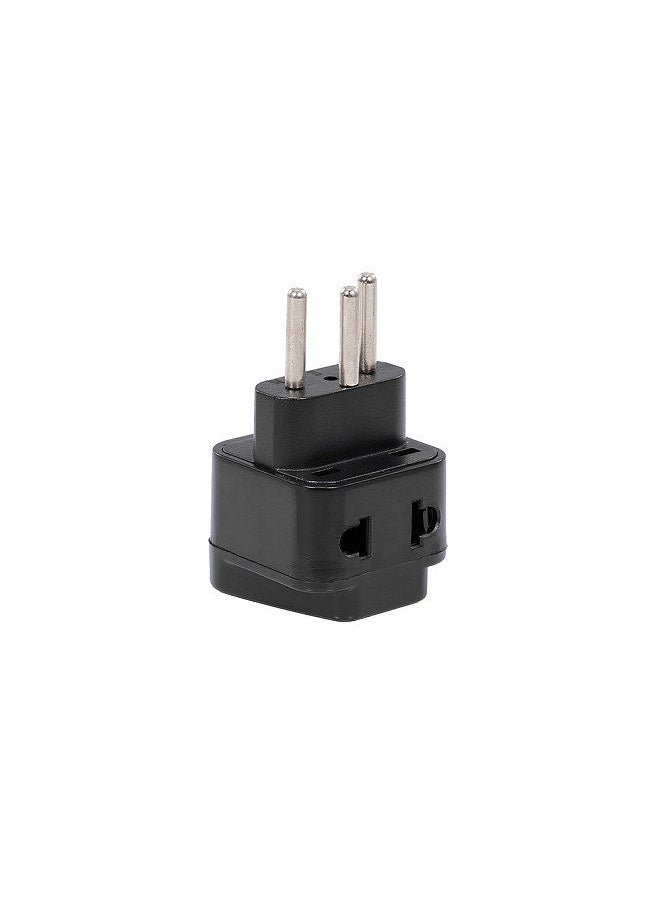 Generic - High Quality Swiss Embedded Conversion Plug 5-hole Adaptor Plug Swiss Plug to Universal Socket Travel Plug Adapter Black - Image 1