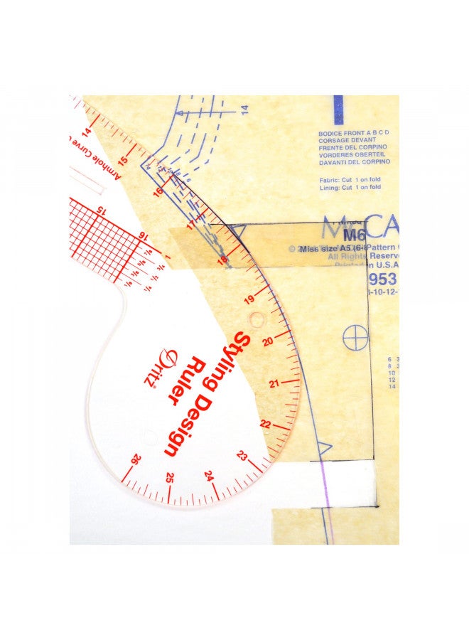 Dritz Styling Design Ruler Rulers & Accessories, Clear, 1Pack - Image 5
