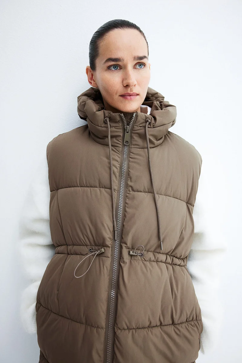 H&M Mama Hooded Puffer Gilet