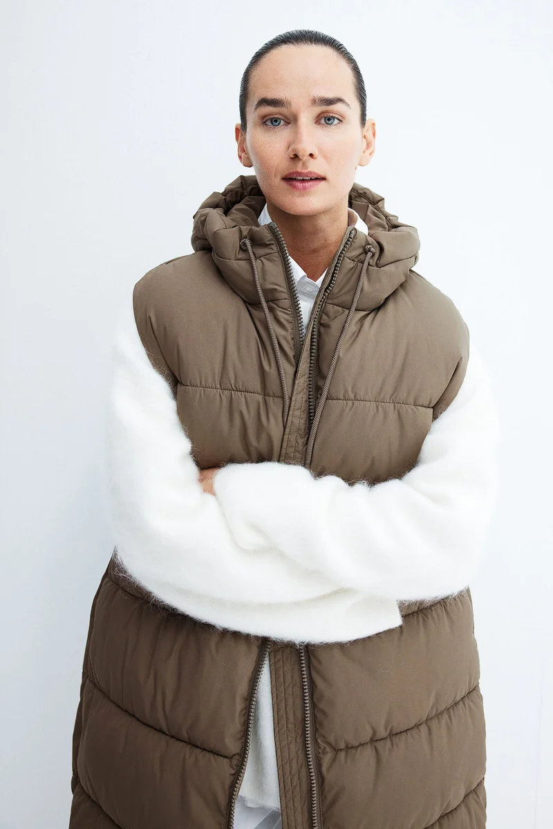 H&M Mama Hooded Puffer Gilet