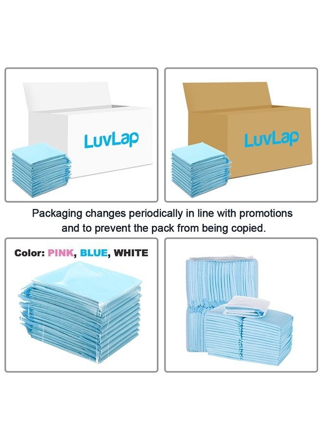 Luvlap Disposable Changing Mats, 100 Counts, Soft Waterproof Mat, Portable Leak Proof Changing Mat, New Mom Leak-Proof Under pad, Mattress Table Protector Pad - Image 3