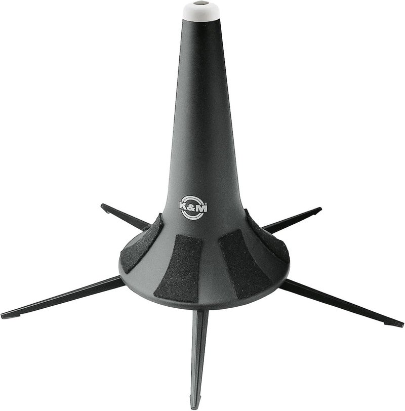 K.M König & Meyer 15240.000.55 Flugelhorn In-Bell 5 Leg Stand - Professional Grade for all Musicians - Lightweight & Compact - Stable Secure Base - German Made - Black - Image 1