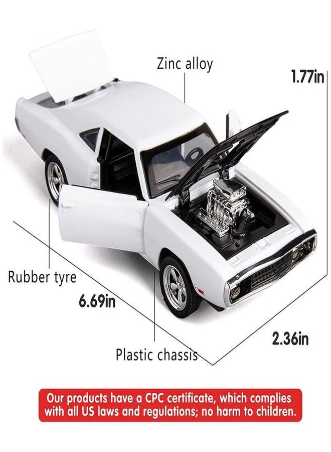 AHBHT Kids Model 1:32 Fast & Furious 7 Die Cast Metal Car Pull Back Action Opening Doors with Realistic Engine Sound Lights Toy Car Gift for Boys - White - Image 2