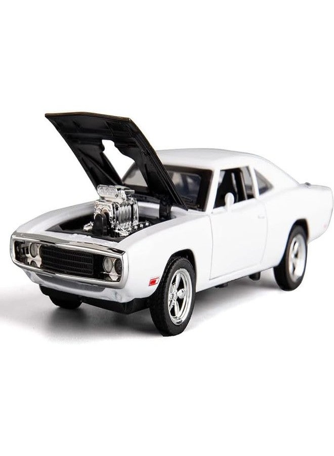 AHBHT Kids Model 1:32 Fast & Furious 7 Die Cast Metal Car Pull Back Action Opening Doors with Realistic Engine Sound Lights Toy Car Gift for Boys - White - Image 1