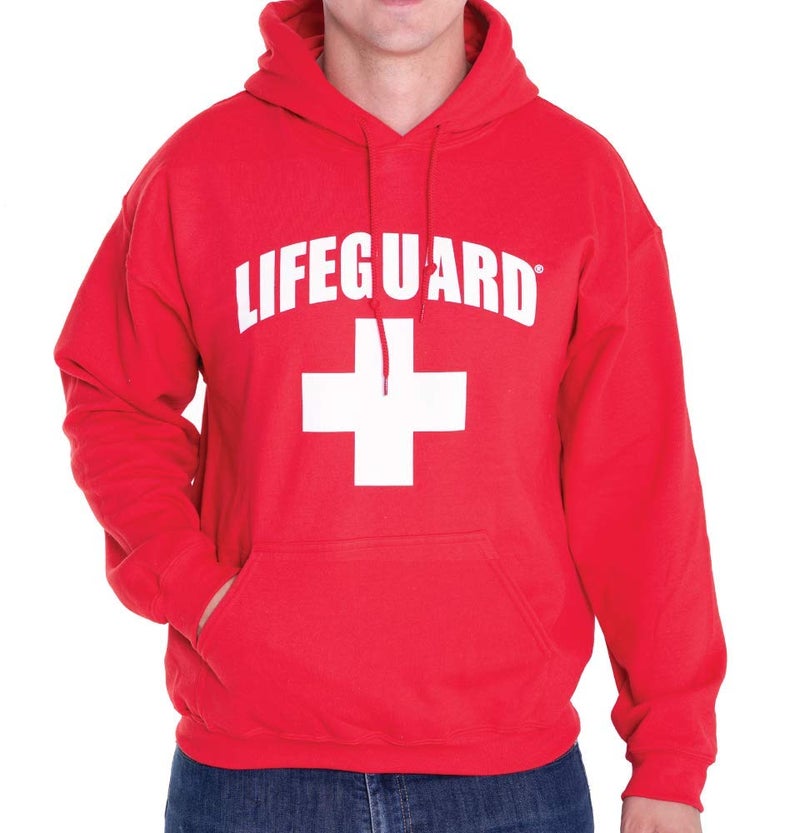 LIFEGUARD Officially Licensed First Quality Pullover Hoodie Sweatshirt Apparel Unisex for Men Women (Medium) Red - Image 1