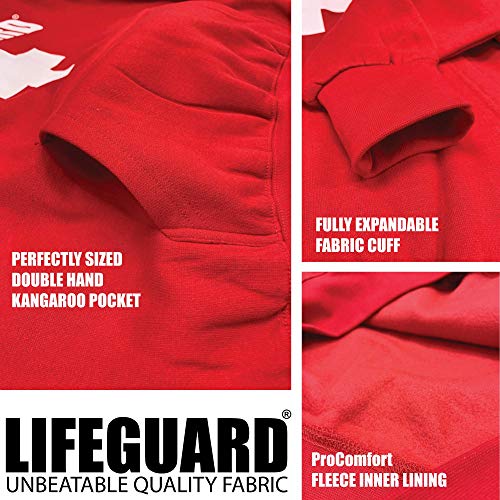 LIFEGUARD Officially Licensed First Quality Pullover Hoodie Sweatshirt Apparel Unisex for Men Women (Medium) Red - Image 2