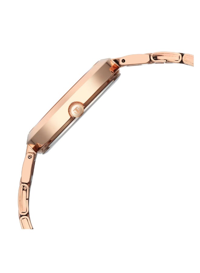TITAN Workwear Quartz Analog Beige Dial Rose Gold Stainless Steel Strap Watch for Women 2480WM06  - Image 4