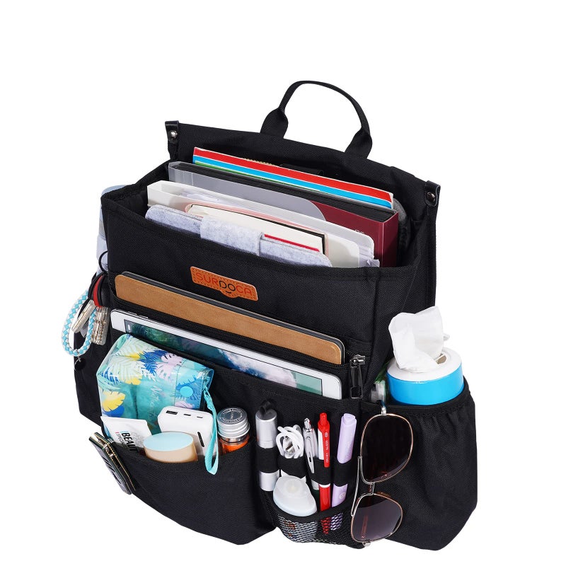 SURDOCA Front Seat Storage Organizer - Durable 9-Pocket Car Organizer for Kids, Files, and Laptop - Portable Back Seat Solution