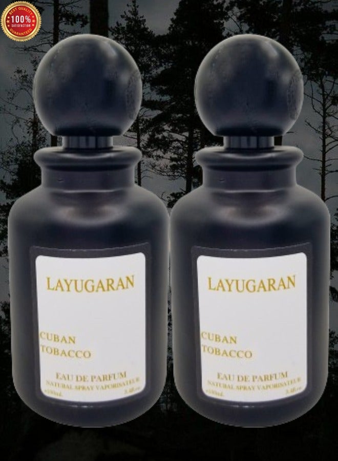 لافندر قطعتين من عطر لايوجاران كوبان توباكو 100 مل - Image 1