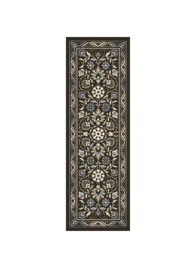 Maples Rugs Florence Runner Rug Non Slip Hallway Entry Carpet [Made in USA], 2 ft x 6 ft, Coffee Brown - Image 1