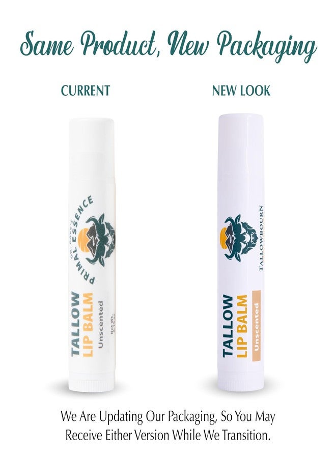 Tallowbourn Moisturizing Tallow Lip Balm – Grass-Fed Beef Tallow with Organic Coconut Oil, Beeswax, and Vitamin E – Unscented Lip Balm Set – Travel Essential - 3-Pack - Image 2