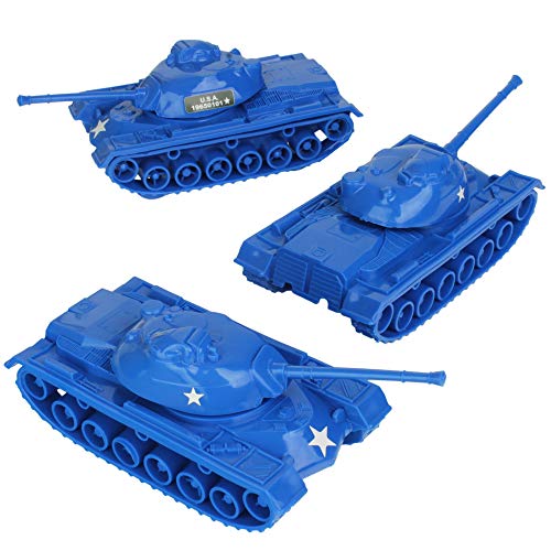 Tim Mee Toy TimMee Toy Tanks for Plastic Army Men Blue WW2 3pc Made in USA - Image 1