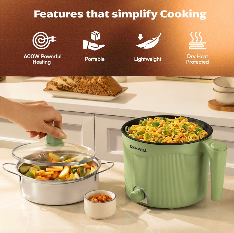 Cookwell Multipurpose Cook Kettle With 1.5L Nonstick Inner Pot (600W) - Image 2