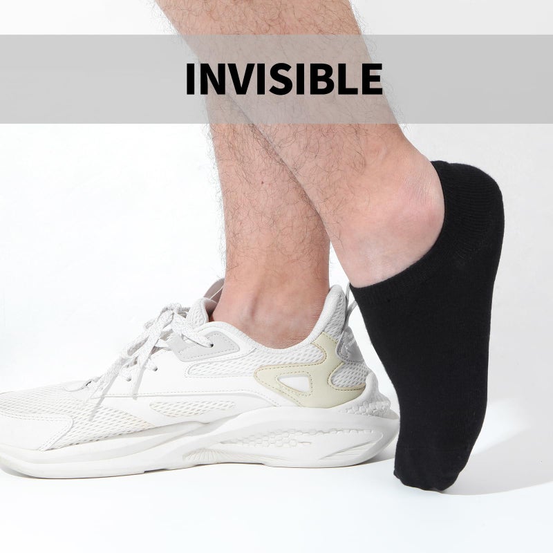 Nroktia 6 Pairs Non Slip No Show Socks Womens and Mens Low Cut Invisible Liner Ankle Socks (6 Black) - Image 4