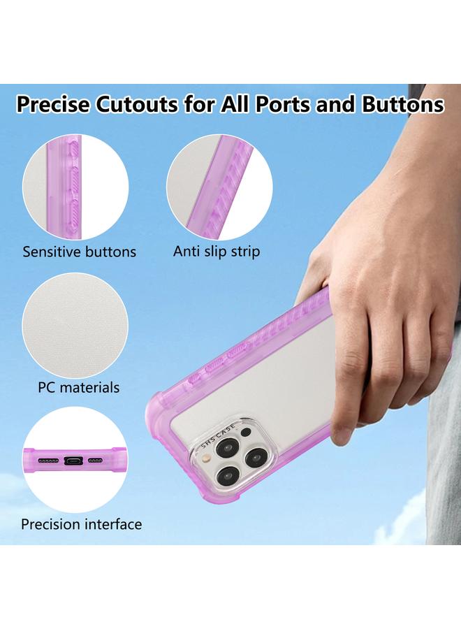 S-TOP Case For iPhone 14 Transparent Matte TPU Hybrid PC 3-in-1 Phone Case - Image 3