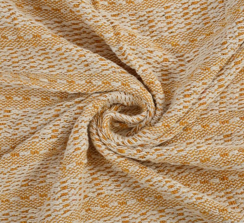 SASHAA WORLD Striped Super Soft & Breathable Throw Blanket | Throw Blanket for Living Room, Bed, Sofa & Chair | Yellow Throw Blanket | 200 x 150 cm - Image 3
