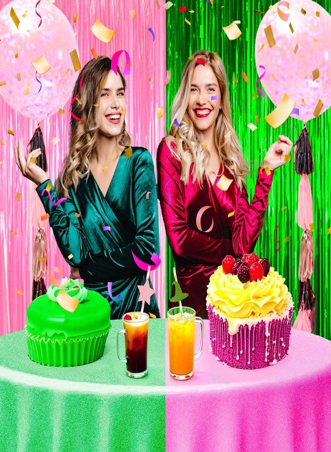 Bafeil 24pcs Wicked Party Favors Witch Disposable Paper Straws - Wizard Themed Crazy Straws, Pink and Green with Hat and Star Designs for Birthday Party Decorations, Halloween, Parties - Image 2