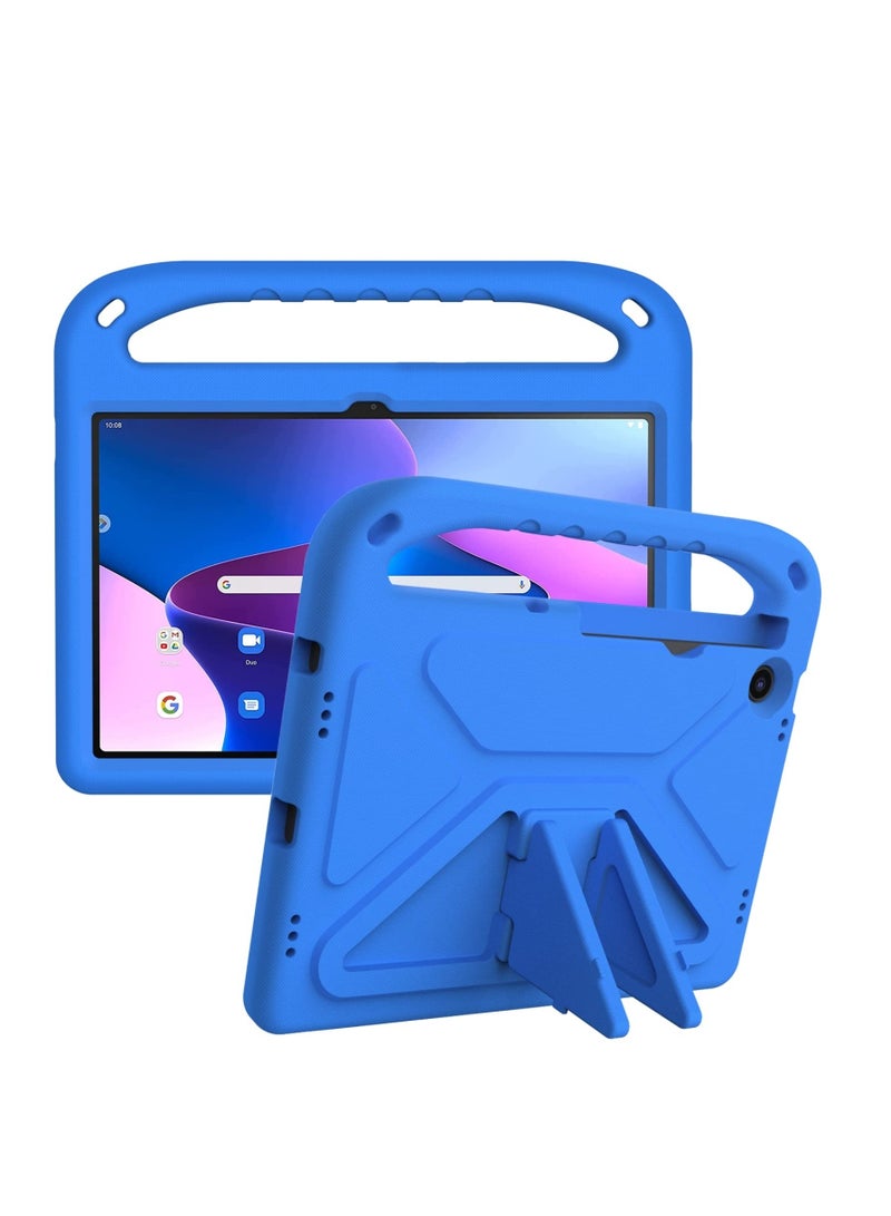 غطاء Lenovo Tab M10 Plus (الجيل 3) مقاس 10.6 بوصة 2022 غطاء للأطفال مع مقبض مقاوم للصدمات وحامل لجهاز Lenovo Tab M10 Plus الجيل 3 (TB125FU / TB128FU / TB128XU) (أزرق) - Image 3