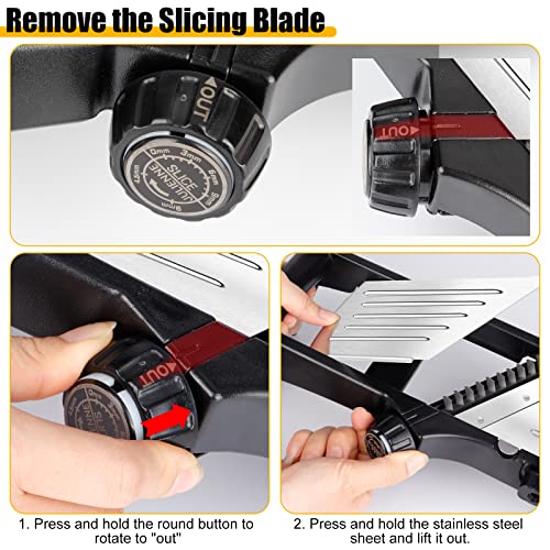 BINGBING Mandoline Food slicer for kitchen, Adjustable Stainless Steel Mandoline Vegetable slicer, Food slicer Onion Potato Chip French Fry, 7 in-1 Adjustable Blade, Including 1 Pair Cut-Resistant Gloves - Image 5
