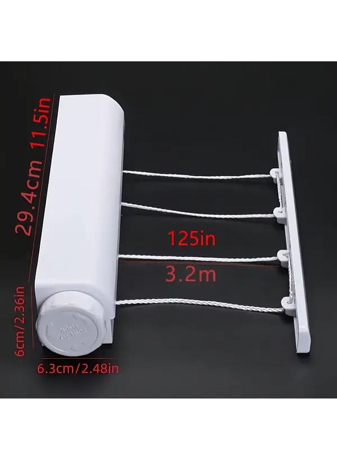 4pcs Rope Retractable Clothesline Heavy Duty Automatic Space Saving Indoor Outdoor - Image 1