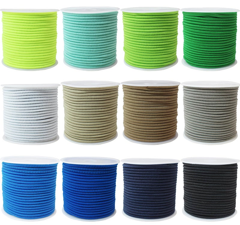 ZHFMLY 12Rolls Colored Elastic Stretch String 2Mm Blue Elastic Round Beaded Cord For Pony Silicone Bubble Beads Large Hole Bead Keychain Bracelet Small Bungee Shock Cord For Diy Crafts & Sewing 300Ft(Zh170) - Image 1