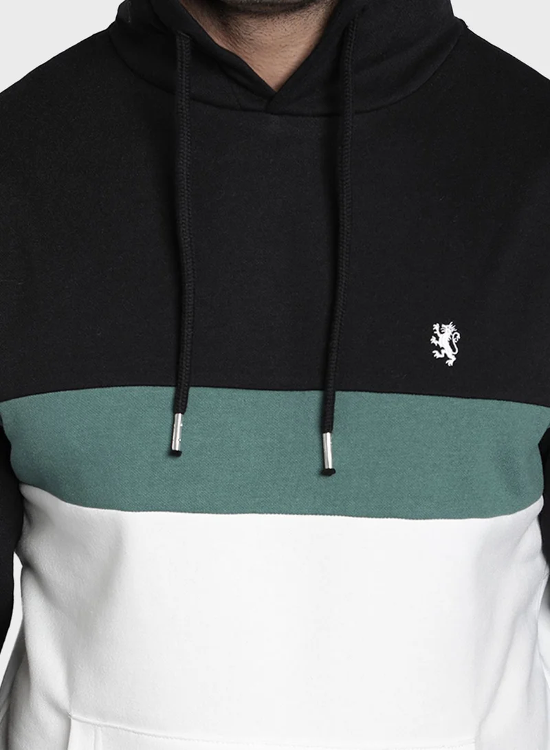 Red Tape Color Block Hoodie