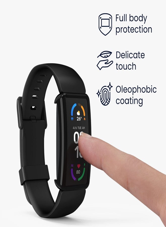 kwmobile Case Compatible with Fitbit Inspire 3 / Inspire 2 / Ace 3 Case - 2X TPU Silicone Fitness Tracker Cover - Black/Silver - Image 3