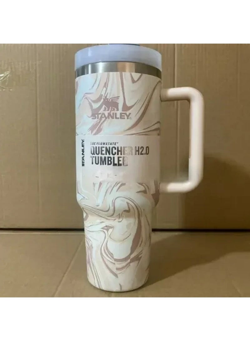 Stanley 40 Oz Tumbler with Handle and Straw – Leak Resistant Flip Lid, Vacuum Insulated., Stainless Steel Portable Travel Mug – Keeps Drinks Hot or Cold for Hours - Image 2