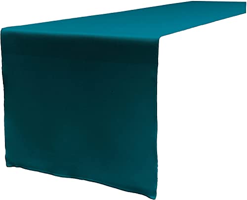 LA Linen Polyester Poplin Table Runner 14 by 108-Inch, Dark Teal - Image 2