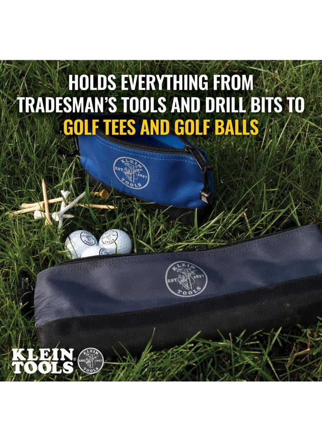 Klein Tools - Klein Tools 55569 Stand-Up Zipper Bag Tool Pouch with Carabiners, Reinforced Gusseted Bottoms, Water Resistant 1680d, Multi-Size 5-Pack - Image 1