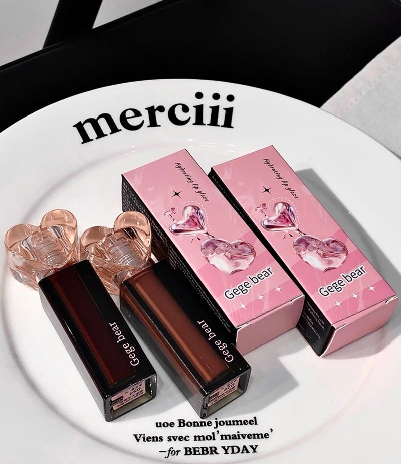 Gege bear Hydrating Lip Glaze Moisturizing Lip Gloss Long Lasting Lip Tint Lightweight Smooth Lip Makeup for Women 01 Lychee Cinerea - Image 3