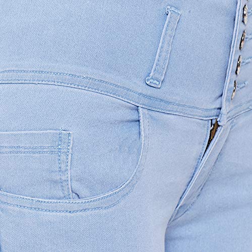Nifty Women's Denim Stretchable High Waist Jeans (1236, Sky Blue, 32) - Image 5