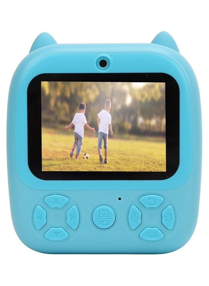 Generic Kids Digital Print Camera, 1080P HD Dual Len Support Selfie Video Timer Games Fill Light DIY Coloring, 2.8" IPS Color Screen for Boys, Girls (Sky Blue)  - Image 1