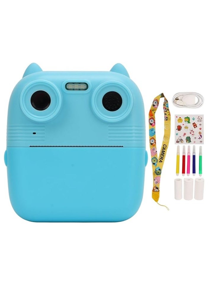 Generic Kids Digital Print Camera, 1080P HD Dual Len Support Selfie Video Timer Games Fill Light DIY Coloring, 2.8" IPS Color Screen for Boys, Girls (Sky Blue)  - Image 5