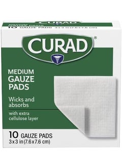 CURAD Curad Non-Woven Pro-Gauze, 3 Inch x 3 Inch, 10 Count (Pack of 6) 