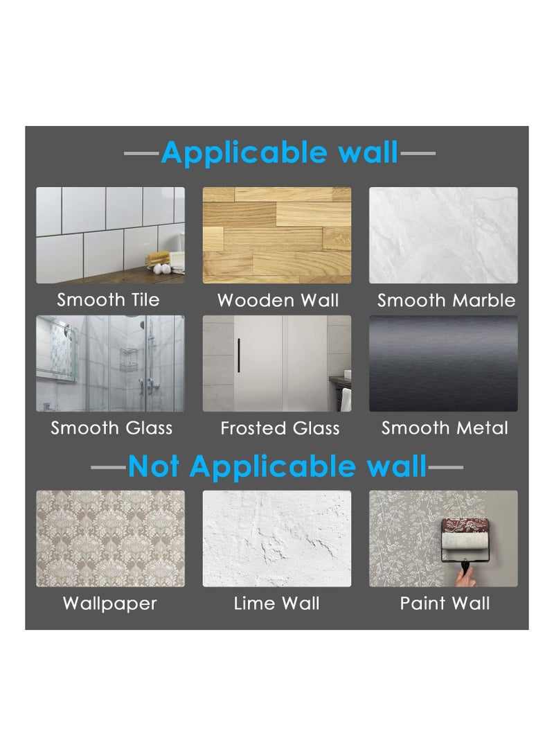 KASTWAVE حامل مكواة تجعيد 2 حزمة لتركيب على الحائط، منظم تخزين لأدوات تصفيف الشعر، رف معلق لتصفيف الشعر، قاعدة للحديد المسطح، قضبان تجعيد، مكواة فرد الشعر - Image 3