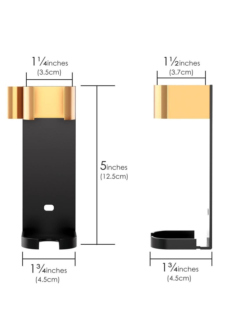 KASTWAVE حامل مكواة تجعيد 2 حزمة لتركيب على الحائط، منظم تخزين لأدوات تصفيف الشعر، رف معلق لتصفيف الشعر، قاعدة للحديد المسطح، قضبان تجعيد، مكواة فرد الشعر - Image 4