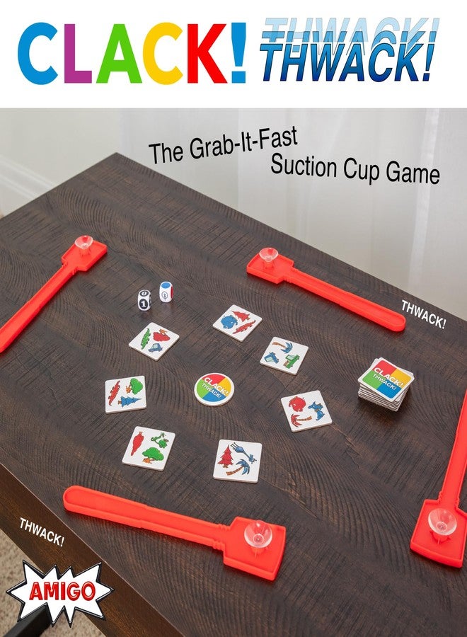 AMIGO Games CLACK! Thwack! The Grab-It-Fast Suction Cup Game! rolls the dice, find a match, and Thwack! Ideal for Families or Kids ages 6+ - Image 2