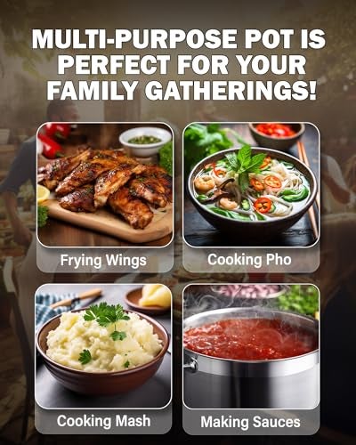 Cooks Standard Dutch Oven Casserole with Lid, 9 Quart Professional Stainless Steel Stockpots, Silver - Image 5