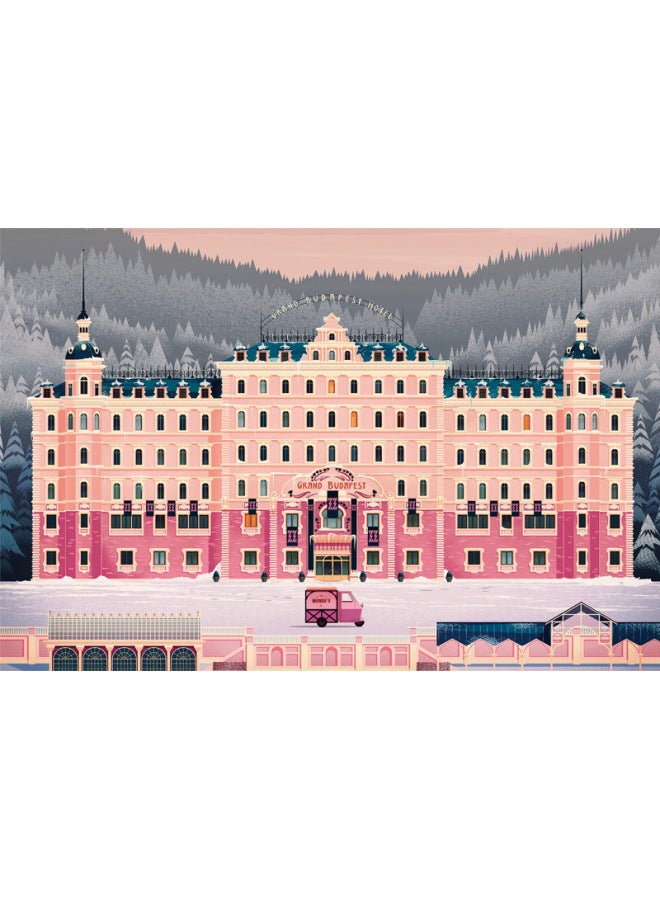 لغز خشبي من Itu Art 1000 قطعة 500 قطعة 300 قطعة فندق بودابست جراند - اللون: 【500 صورة تقسيم】 فندق بودابست 002 - Image 2